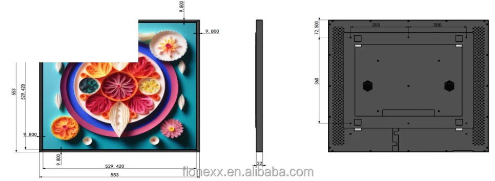 High-definition square screen LCD rolling display LCD transparent film screen transparent lcd screen
