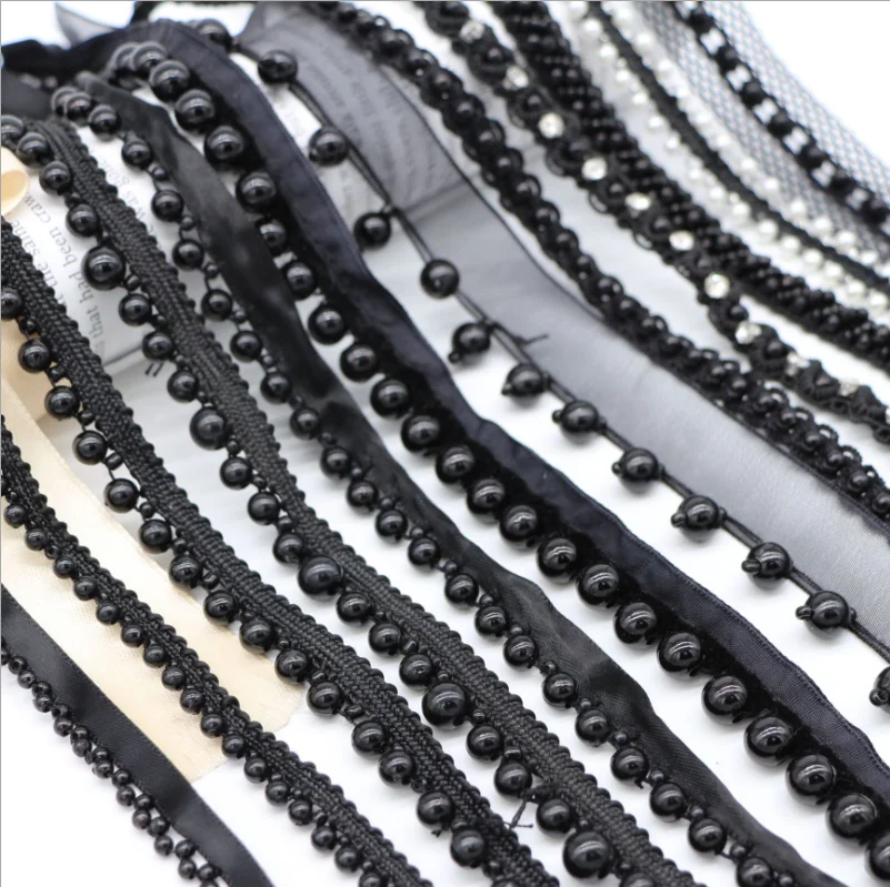 Элегантное Белое Жемчужное Кружево, индийская отделка из ткани, свадебная отделка для украшения