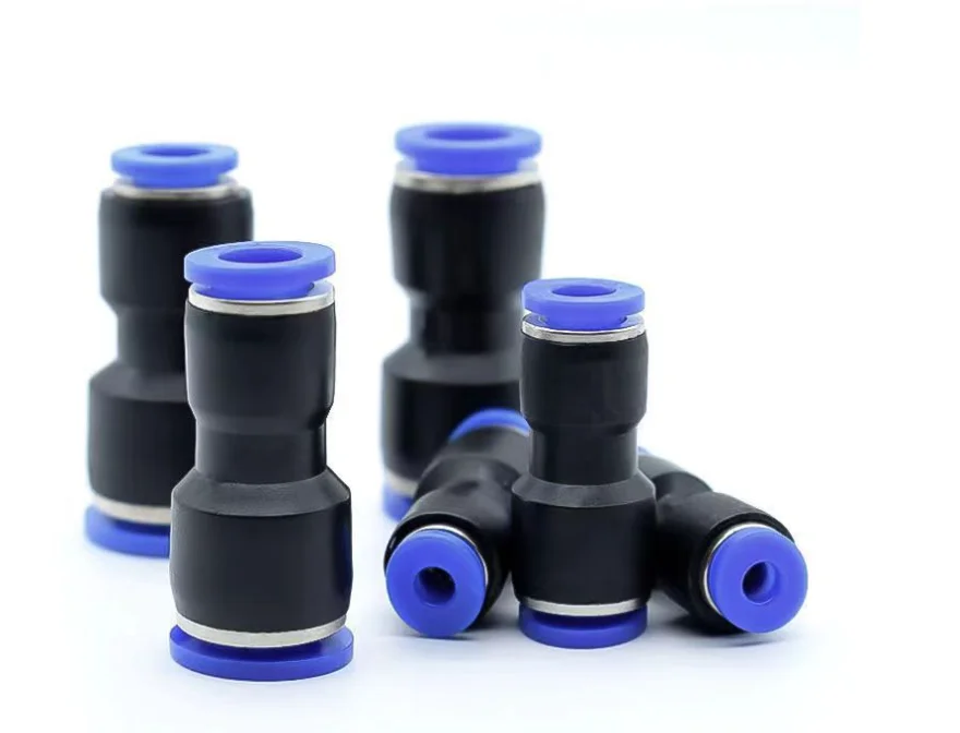 PU Union Straight Plastic Pneumatic quick Fitting Air Connectors for Pipe Connection