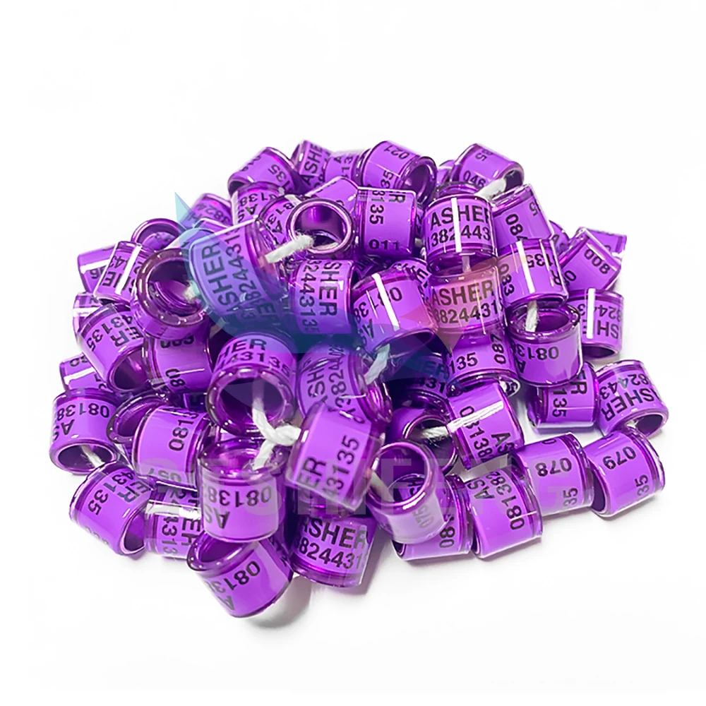 Customize Logo 2024 2025 Pigeon Bird Racing Ring Plastic Aluminum Core 8mm Rings Fci Official Manufacturer