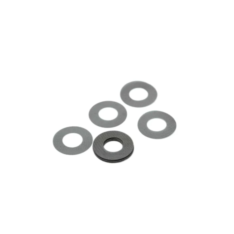 Custom 0.375/ 0.75/ 1 inch Round Square Stainless Steel Brass Titanium Flat Mesh Filter Screen with Frame/Ring