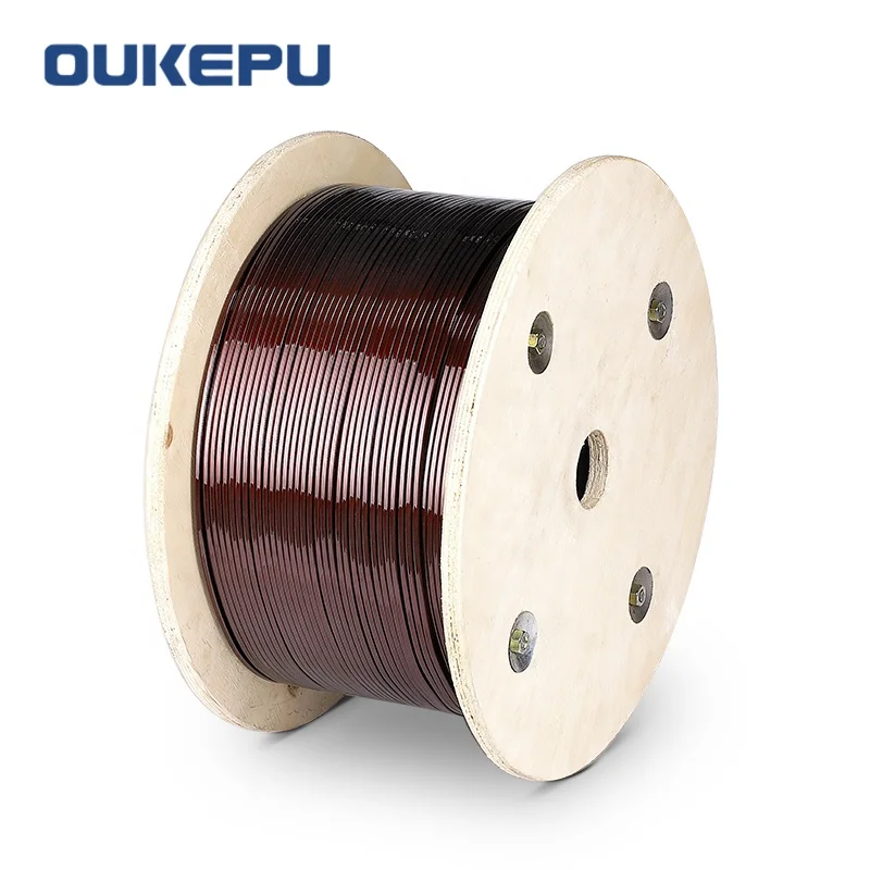 New machine grade rectangular copper enamelled wire for magnetic coil