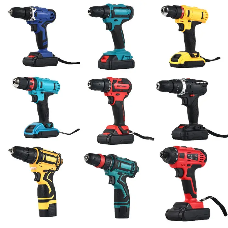 High Quality Rechargeable 10.8/14.4/18V Electric Charging Cordless Hand Drilling Machine Drill Tools