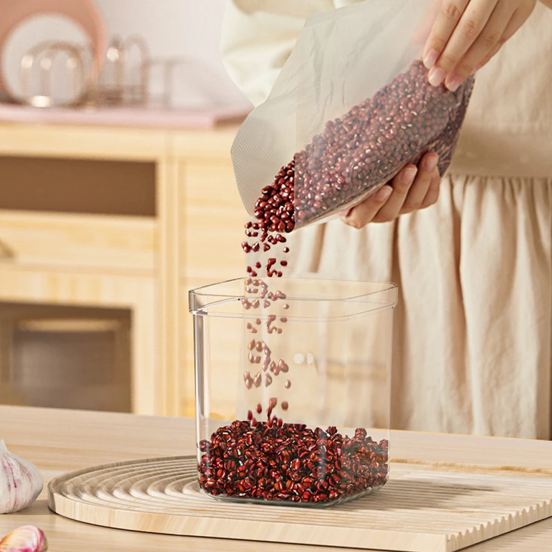 BPA Free Creative House kitchen dry food nuts fruit fresh transparent 5 pieces plastic box airtight storage container set with