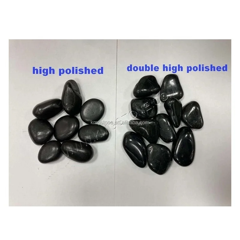 Natural Black Cobblestone River Rock round Natural Stone for Outdoor Application for Cobblestone Paths or Garden Decor