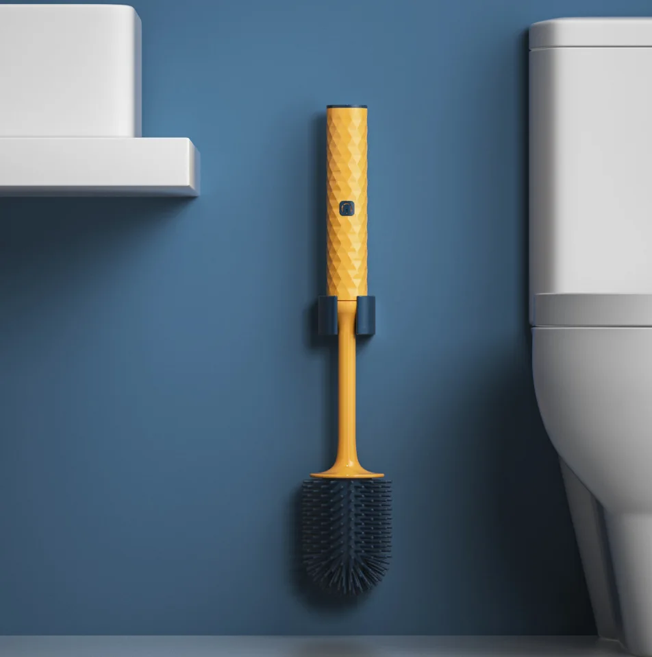 Bathroom Wall Mounted Long Handle Electronic Electric Silicone Scrubbing Brushes