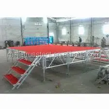 Aluminum Alloy Trade Show Equipment Catwalk Dancing Plywood Stage Podium Portable Mobile DJ Lighting Stage Platform