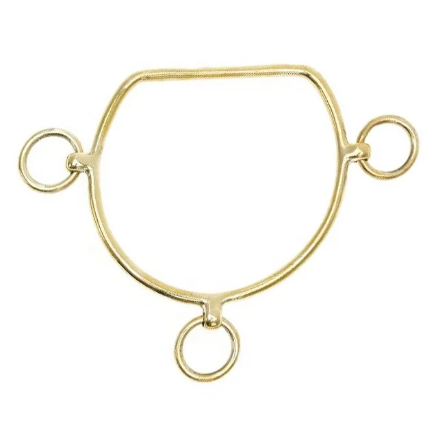 High Quality Custom Brass Straight Bar Chiffney Bit Stainless Steel Western Dutch Gag Bit German Sier Bits for Horse Products