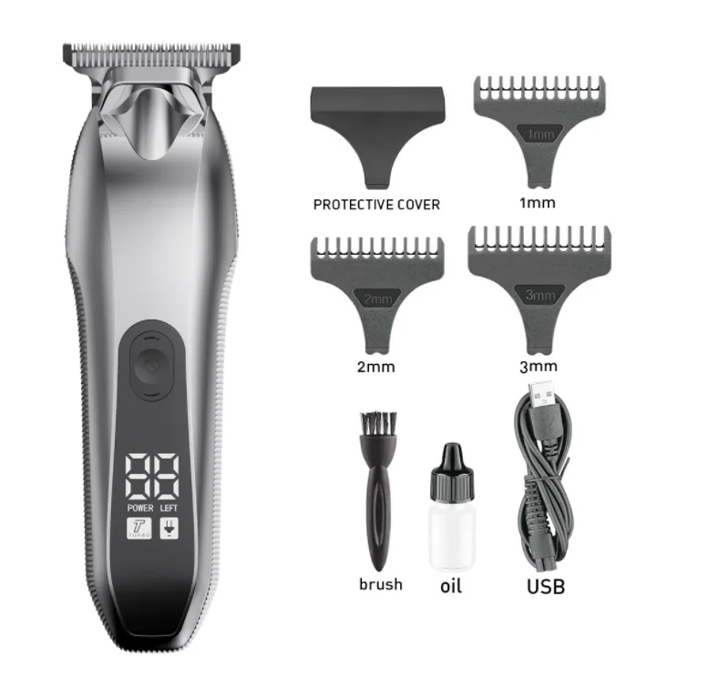Hair Liner for Men Clippers, T Blade Trimmer , Professional Cordless Zero Gapped Outlining for Barbers, 0mm balding