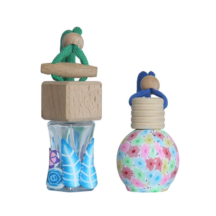 Perfume Bottle Hanging In A Car Wholsel Wood 8ml Air Freshener Car-styling Empty Personalize Printed Car Perfume Bottles