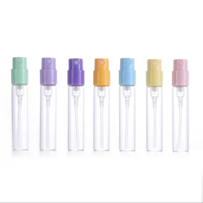 2.5ml transparent  Color bayonet glass perfume Portable small spray bottle Sample bottle Travel separate bottle