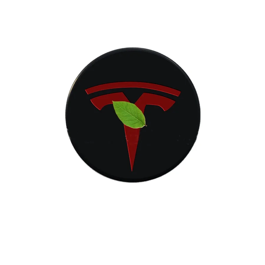 A Set Of 4Pcs Aluminum Alloy + Abs Center Wheel Cap For Tesla Model 3 S X Y And All 2.22Inch Wheel Hub