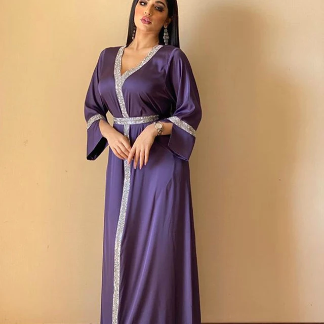 2022 Latest Embroidery Design dubai kaftan caftan Eid islamic clothing women girl muslim abaya
