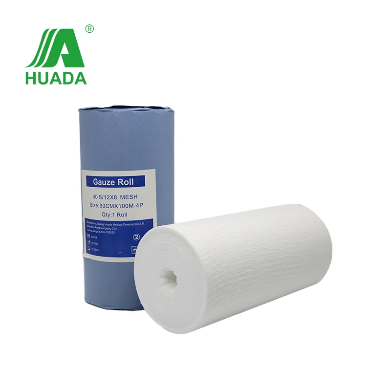 high quality absorbent bleached  medical zigzag gauze roll 65cm 100m,  90cm x 100m -4ply cotton gauze roll, pillow type 2ply