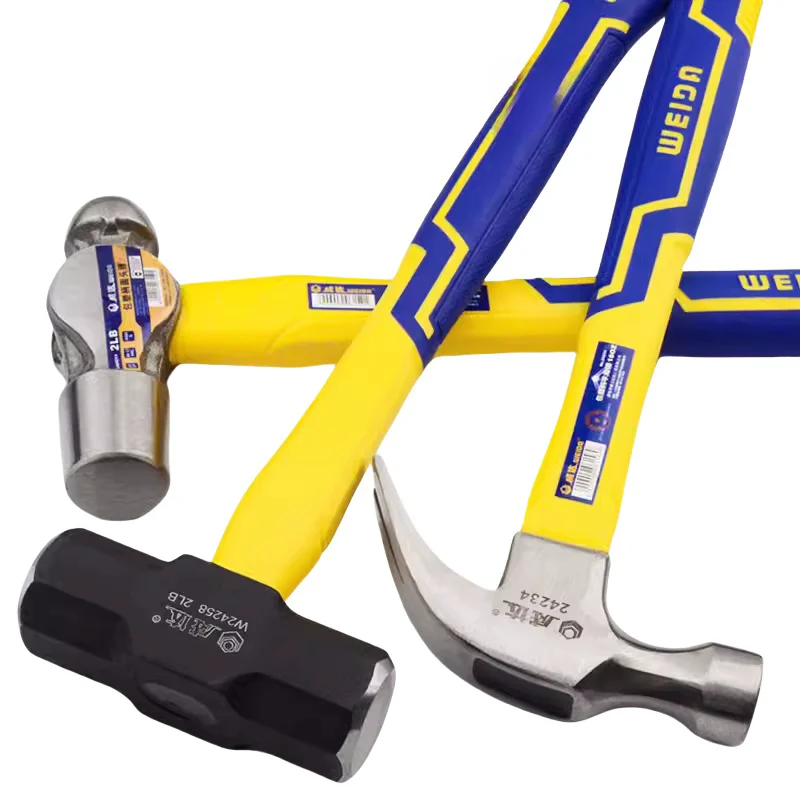 Octagonal Hammer with Fiberglass Aluminum Nylon Bronze Steel Carbon Handle Customizable OEM Hand Tool Machinist Industrial Use