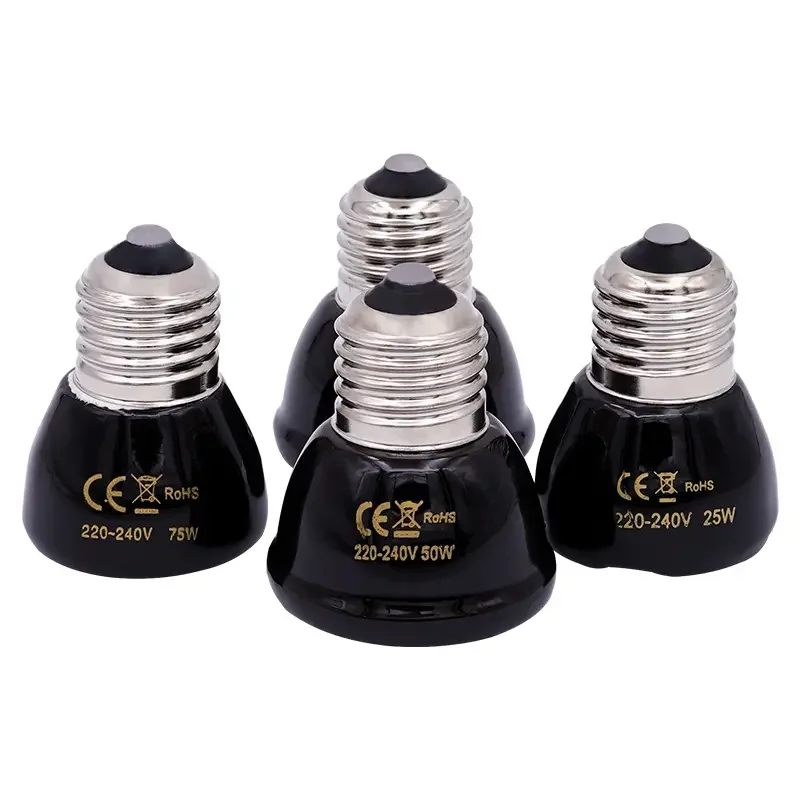 Animal Farm Lamp Pet Heating lamp Mini Infrared Ceramic Emitter E27 Heat Bulb Pets Turtle Heating Light Box Warmer Light Bulbs