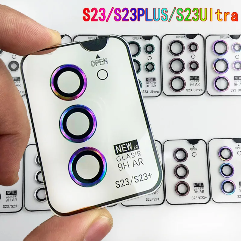 9D Metal Glass Bling Camera Lens Screen Protector For Samsung Galaxy S23 Ultra S23+