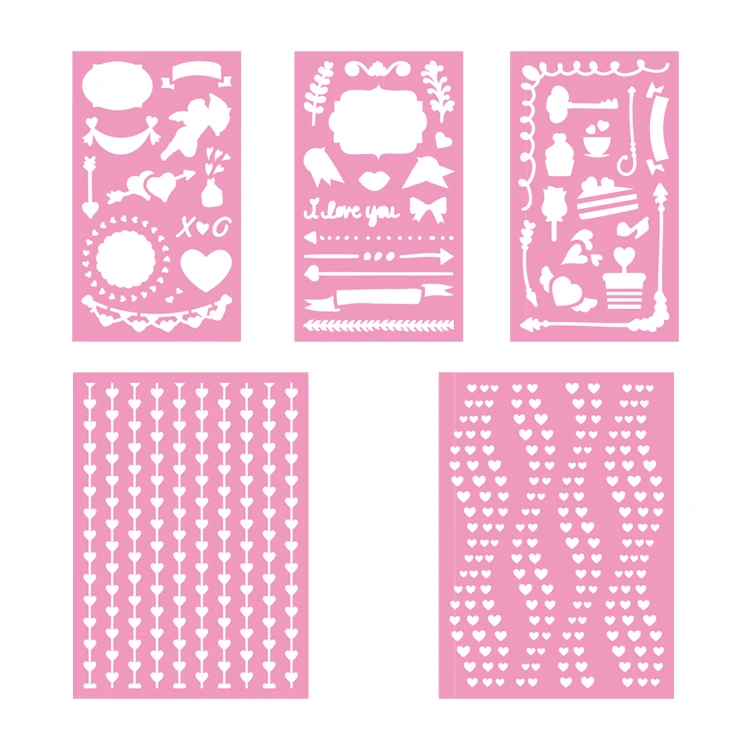 Cut Designs Drawing Stencils Kit for Kids, OEM design drawing plastic stencils set for kids