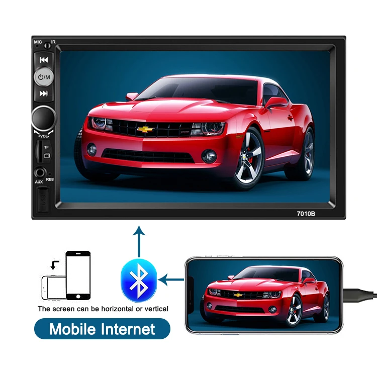 Car Stereo 7inch Double din   universal video player  7010B