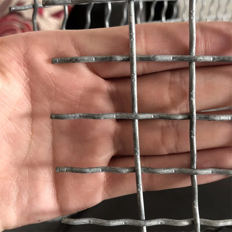 lock 2 mesh net square woven crimped wire mesh  steel wire crimped mesh