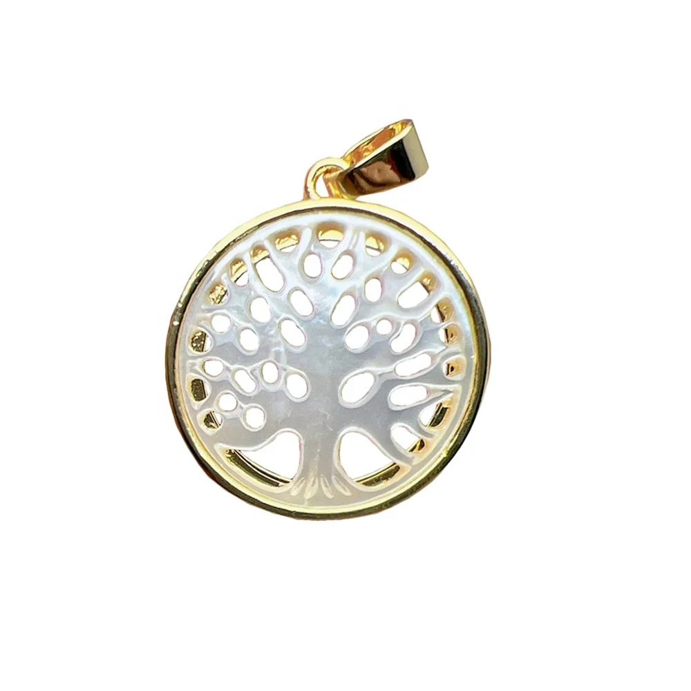 Подвески с натуральным перламутровым деревом