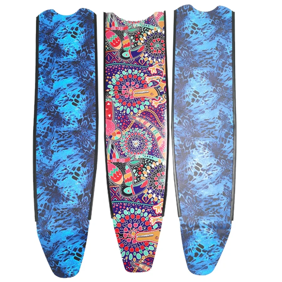  popular scuba diving free long flipper carbon fiber spearfishing fin blade