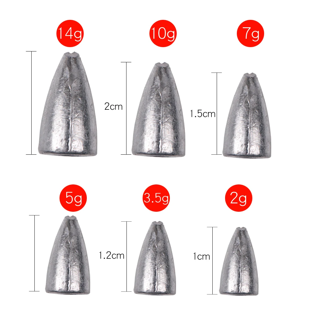 
2019 new model accessories set tacklelead sinkers 3.5/5/7/10/14g fishing sinkers lead weight 