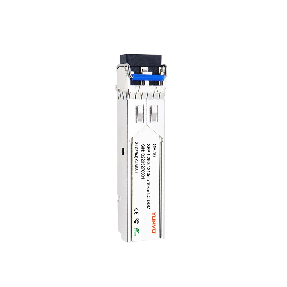 Yunvo OEM 1000BASE-LX/LH SFP 1310nm 10km Duplex LC SMF Transceiver Module compatible GLC-LH-SM EX-SFP-1GE-LX SFP-1G-LX