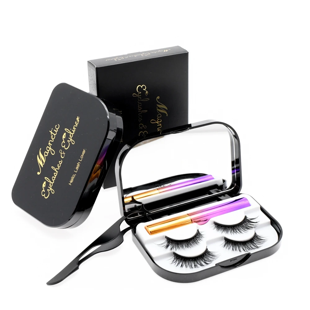 
Natural looking magnetic eyelashes magnetic natural 5 magnets eyelashes magnetic eyeliner and eyelashes kit magnetic lashes 4D5D 
