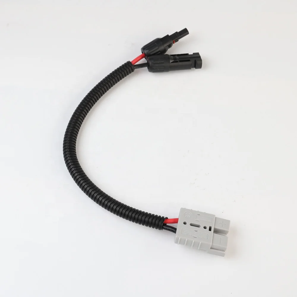 50A andersonplug with bellows to MC 4 line single-core red and black length 0.3m 10AWG copper wire