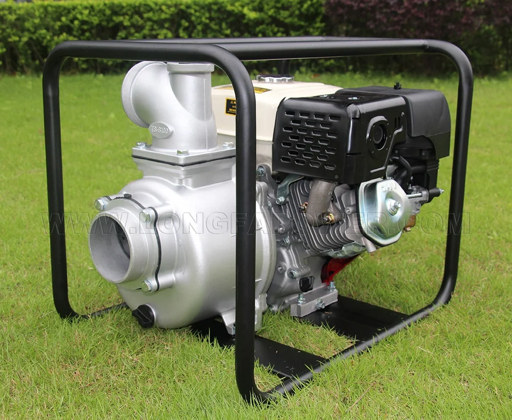 WP40 100 mm High Pressure 9HP 13Hp Gx270 Gx390 4 Inch Big Flow Gasoline Petrol Fuel Engine Water Pumps Water Pumping Machine