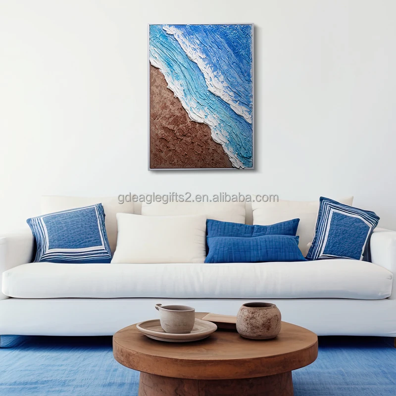 EAGLEGIFTS Quadri Arte Moderna Design 3D Textured Fabric Art Print Interior Paintings Wall Decorations for Home Living Room