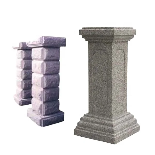 natural granite stone gatepost doorpost garden column stone carvings