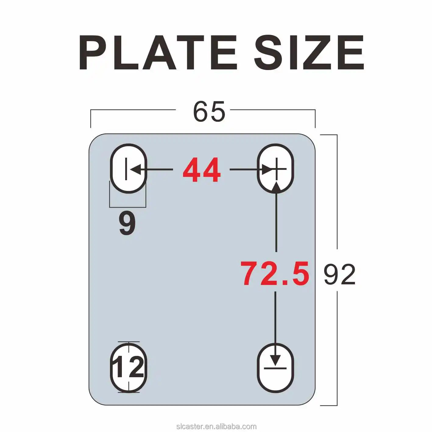 3 4 5 inch Blue Rubber Caster steering wheel with brake