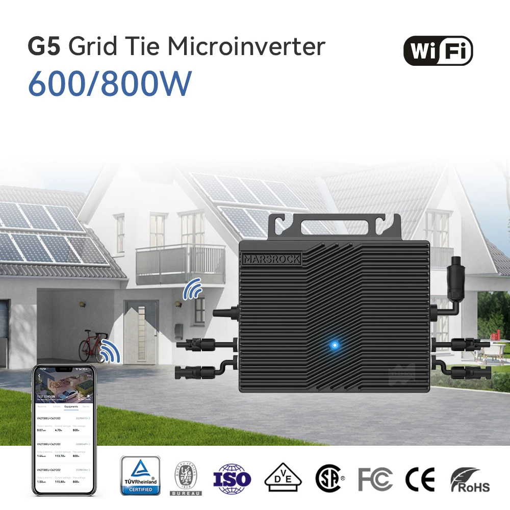 Chart-topping 600w 800w IP67 2MPPT WiFi VDE Microinverter Grid tie Solar Inverter Available for Solar Panel