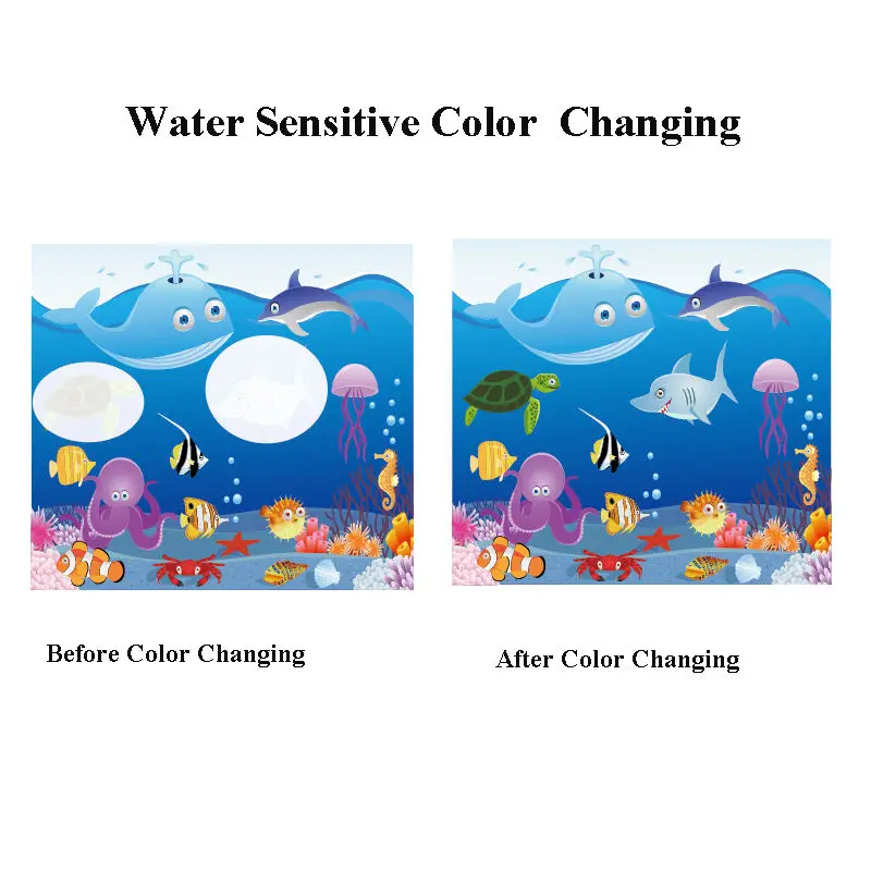 Potty Training heat sensitive color change sticker water indicator color change film sticker