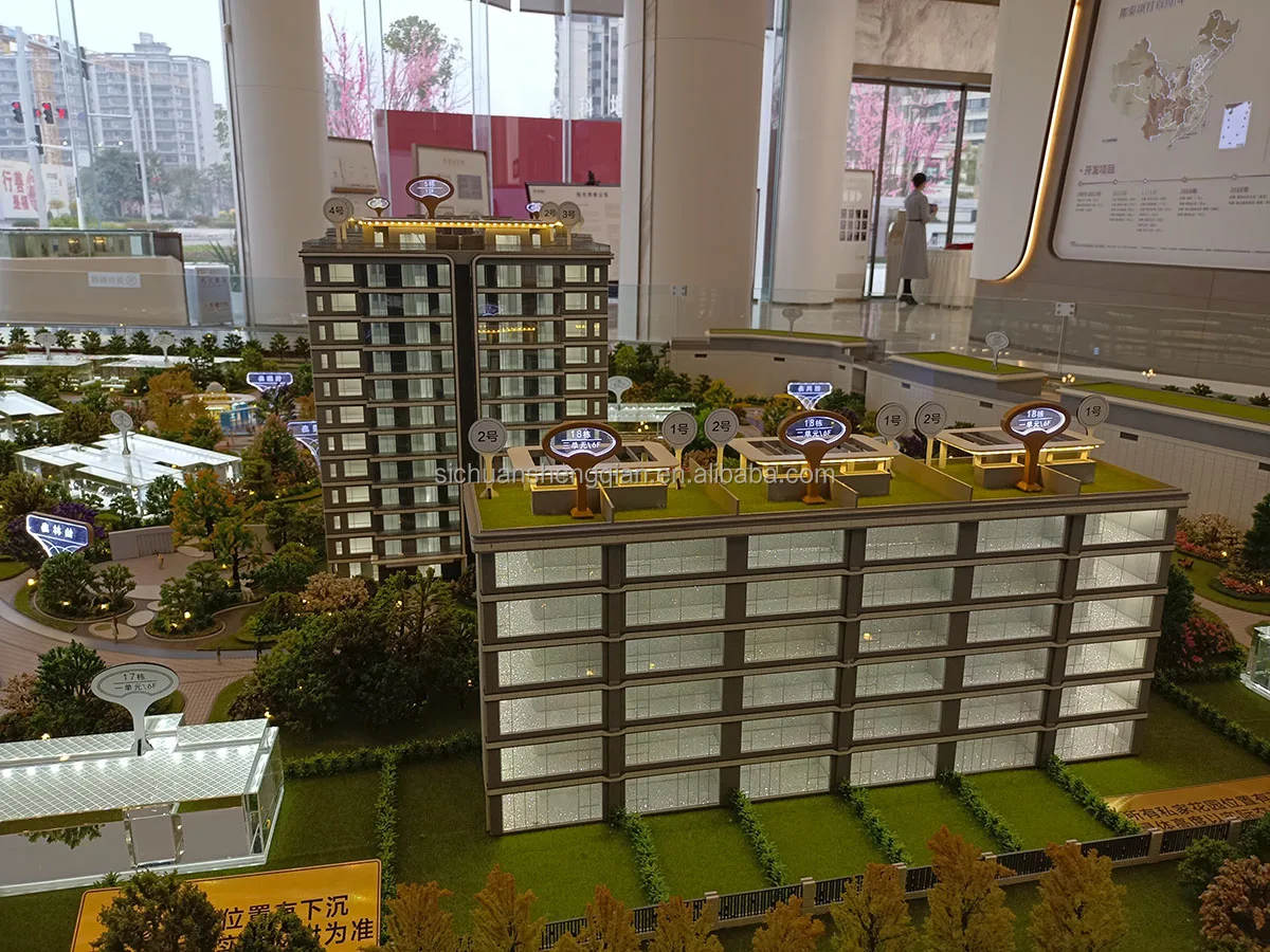 1:150  miniature architectural scale model building scale model for real estate model