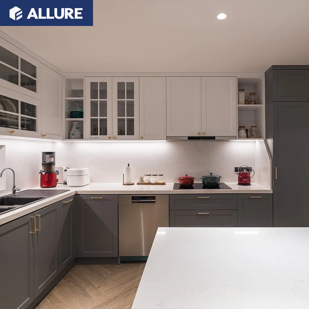 Allure shaker solid wood american under cheap kitchen cabinet designs for small kitchens in vietnam countertops