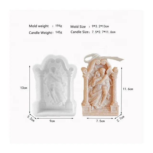 DLW034 форма в форме ангела для свечей сделай сам ароматерапия силиконовая обнимания свечи