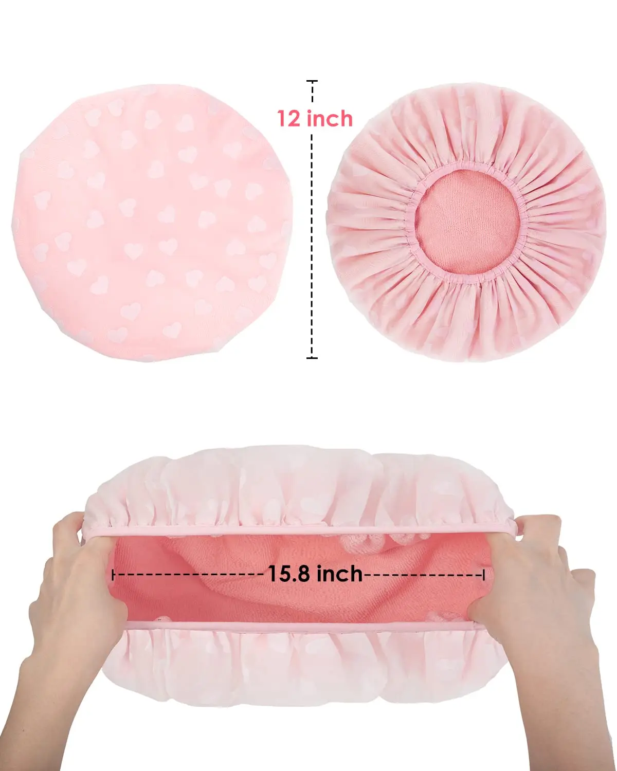 Custom Logo New Arrival Shower Hats For Women Double-layer Waterproof Reusable Bath Cap Reusable Shower Caps For Spa Salon