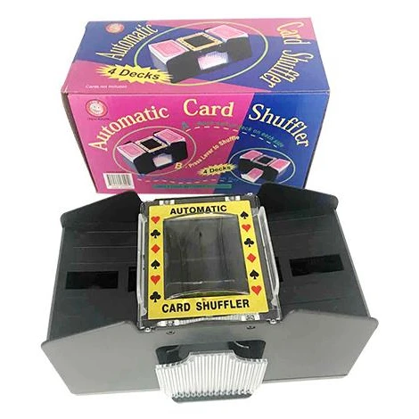 
Fashion Promotion Indoor Entertainment Games Gift Automatic Card Shuffler Color Box Packaging 
