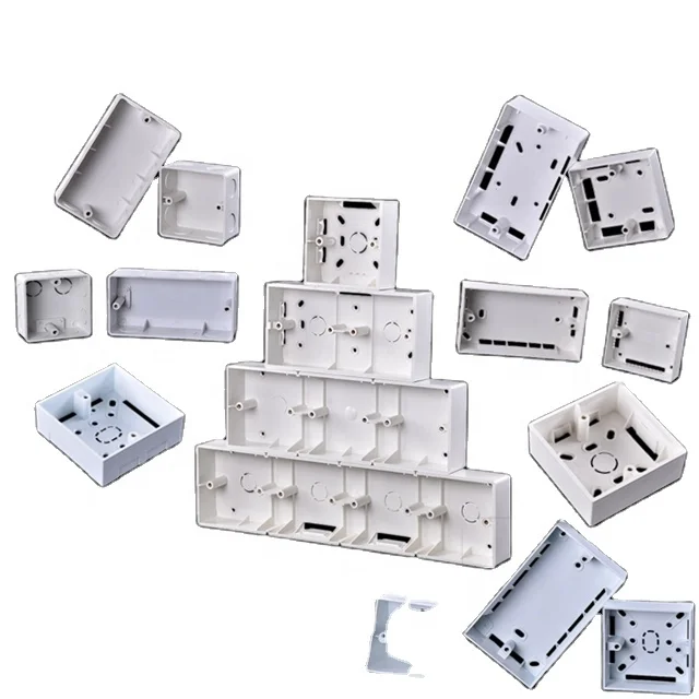 Тип ПВХ поверхностное монтажное электрическое белое выключатель розетка один комплект тягач Тройная Нижняя коробка распределительная коробка
