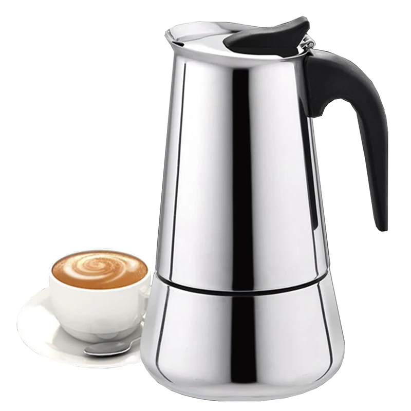 Camping Aluminium Moka Espress Stovetop Espresso Maker Real Italian Coffee Moka Pot 6 Cups