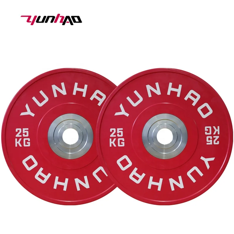 Yuncheng Wholesale Customizable 5 10 15 20 25kg Color Rubber Competition Bumper Plates