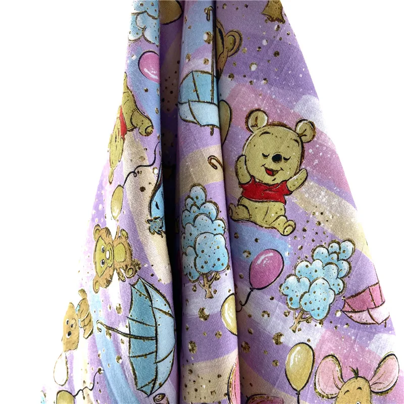 New Original Digital Characters  Printing Gots Cotton Price Per Meter 100 Cotton Fabric