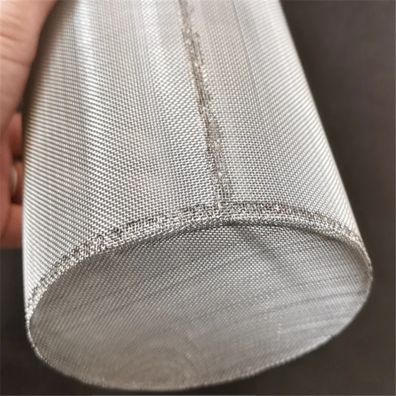 high quality SS 304 316 stainless steel metal mesh filter cylinder tube with welded edge