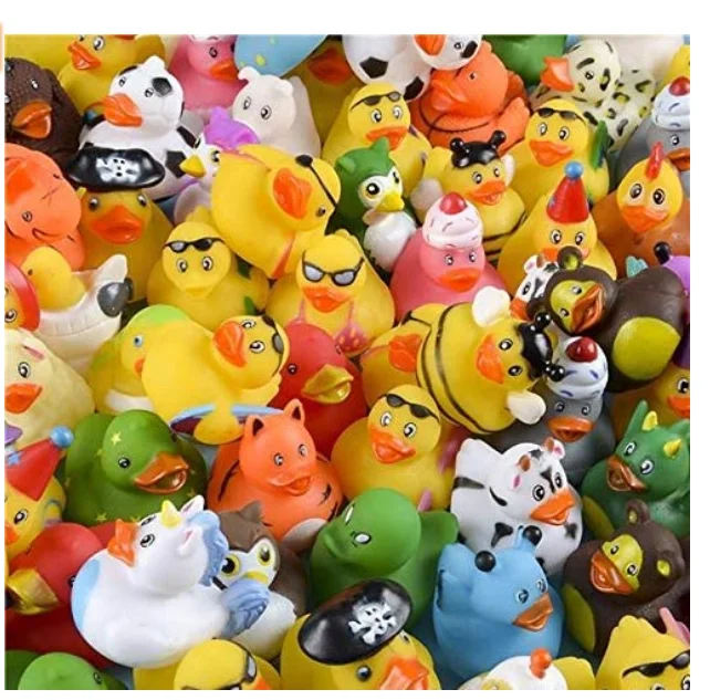 YL142 Ассорти резиновых уток, набор из 100
