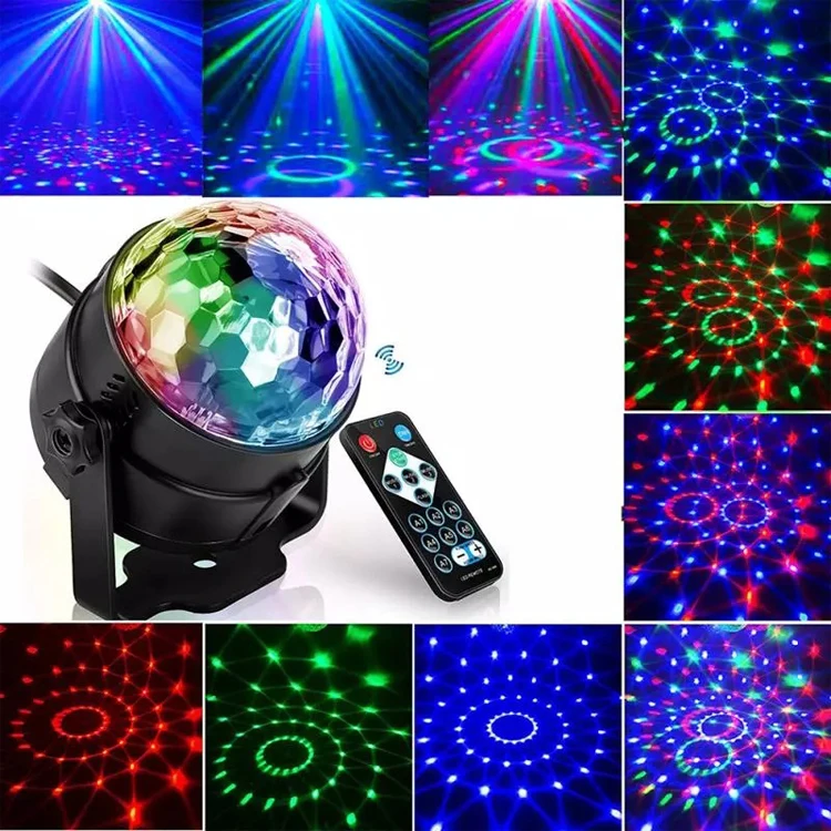 Hot sale mini party laser projector remote control LED stage light RGB crystal magic ball disco light