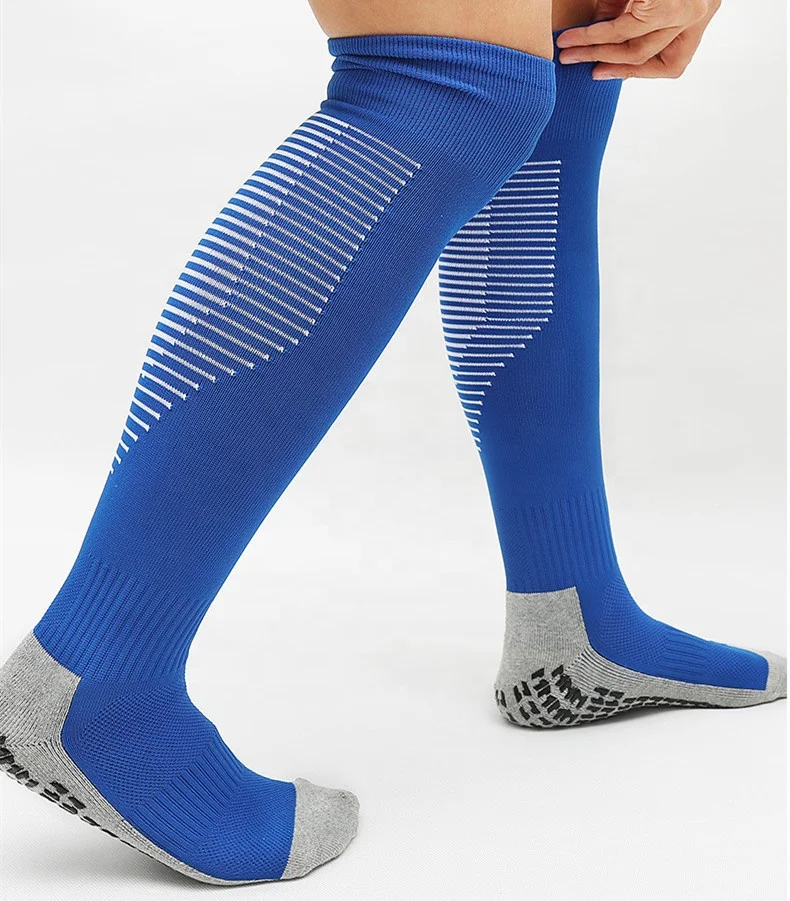 Cheap price yellow blank white sublimation fashion anti slip youth soccer socks