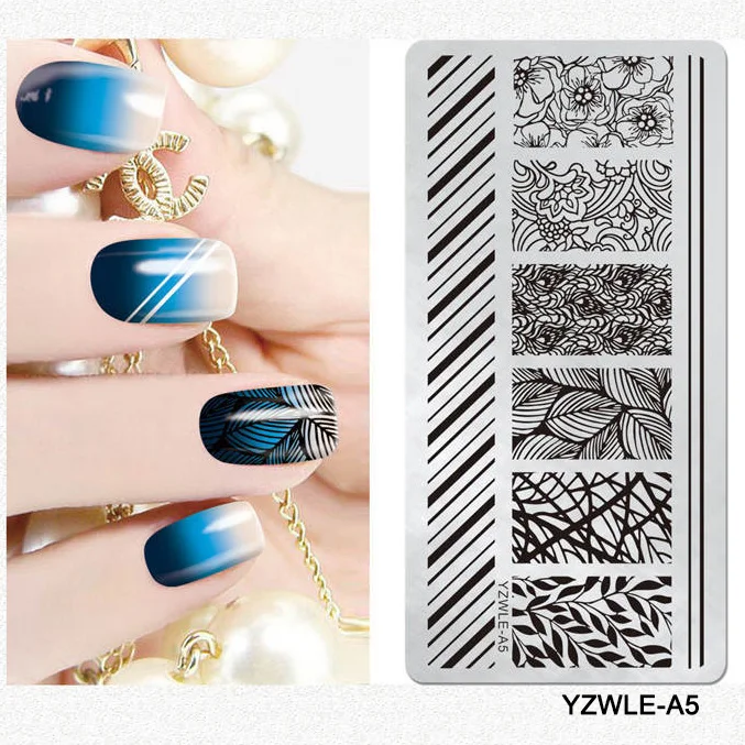 Wholesale Custom Stainless Steel Geometry Stamp Nail Art Stamping Plate